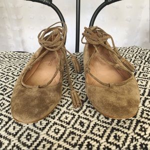 Super cute ballet flat- mossy olive green